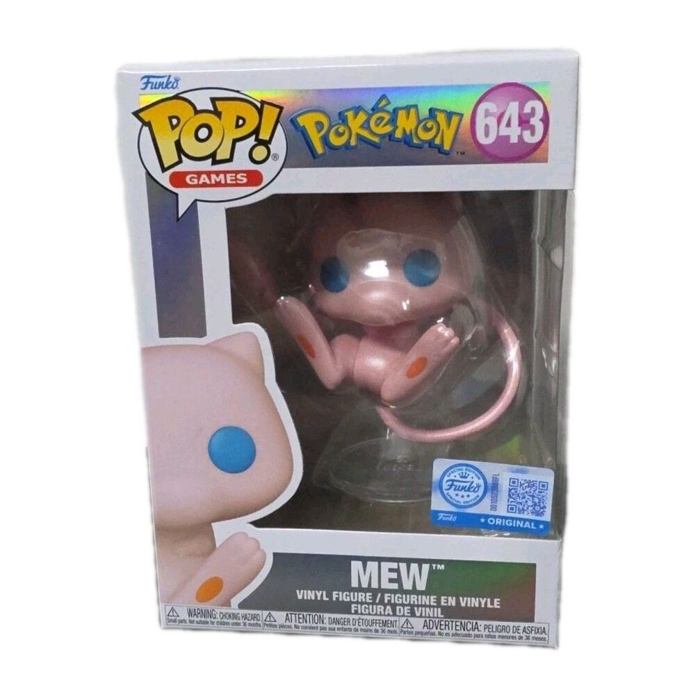 Funko Pop Mew Pearlescent Pokemon Center Exclusive # 643 With Protector IN HAND